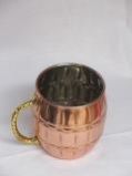 Copper Plated Wire Handle Steel Beer Mugs