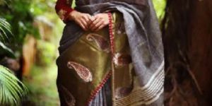 Printed Tissue Linen Sarees