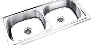 Stainless Steel Double Bowl Kitchen Sink without Drainboard
