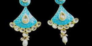 Kundan with Bandhai Earring