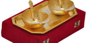 Brass Apple Double Tone Plated Bowl Set