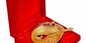 Gold Plated Mango Bowl Set