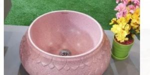 Pink Ceramic Wash Basin