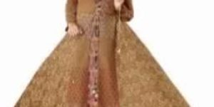 Cotton Gown Long Wear Brown Dress Printed Gown