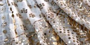 All over Golden Mukaish Lehenga Set