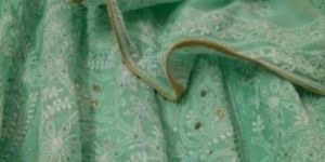 Pure Georgette Chikankari Anarkali with Dupatta