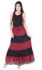 Desi Beats Women Full Length Printed Crinkle Elastic Skirt