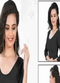 Knitted Soft Cotton Mixed with Spandex Comfortable and Stylish Blouse