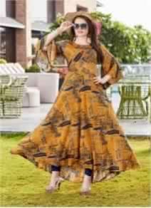 RAYON PRINTED ACCESSORY AND KOTI KURTI