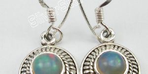 925 Pure Silver AUSTRALIAN OPAL DANGLE Earrings
