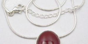 925 Silver CARNLIAN CHAIN Pendant Necklace