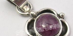 925 Sterling Silver Ruby Gemstone Pendant