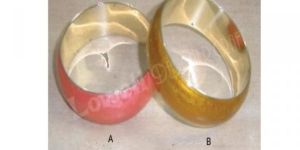LACKH BANGLE WITH METAL