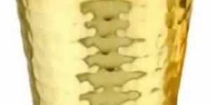 Gold Plated Hammered Shot Glass