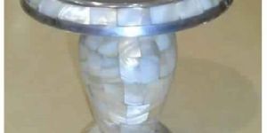 Metal & MOP Candle Stand