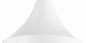 White Pendant Light with Brass inside