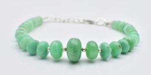 Chrysoprase Rondelle Beads Bracelet