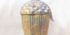 Decorative Gold Glass Pincone Hanging Bauble