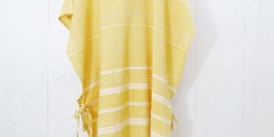 Yarn Dyed Hooded Poncho Beach Towel