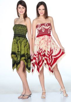 SUMMER BEACH TIE DYE BATIK TUBE DRESS