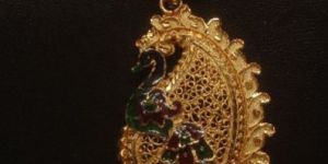 Indian Wedding Antique Gold Plated Pendant
