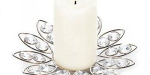 CRYSTAL FLOWER CANDLE HOLDER