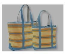 Zipper Canvas Shopping Bag