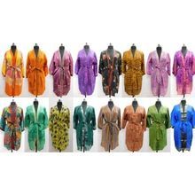 Handmade Vintage Art Silk Bath Robe