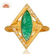 18k Gold Plated Handmade Brass Ring