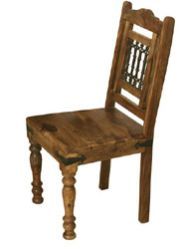 Sheesham Wood Jali Dining Chair with Solid Legs