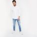 Textured Button-Down Collar Slim Formal Shirt