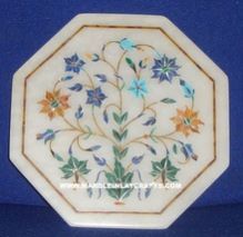 Handmade Marble Inlay Plate Full Round Inlay Work