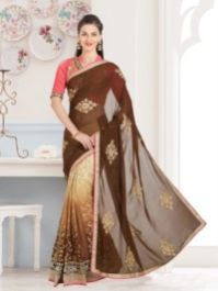 Brown Colored Georgette