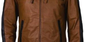 Biker Lite Long Sleeve Round Neck Leather