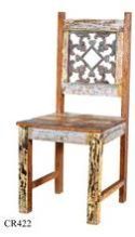 Iron Jali Reclaim Old Indian Wooden Dinning Chair