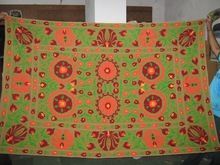 Antique Uzbek Suzani Embroidery Bedspread