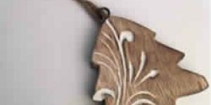 Wooden X Mas Tree Shape Christmas Tree Decorative Hanging Ornament