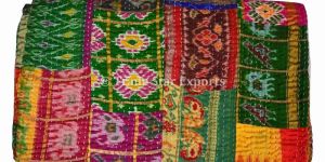 Silk Sari Indian Bedspread