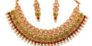 Bridal Choker Necklace Earrings Wedding Jewelry Set