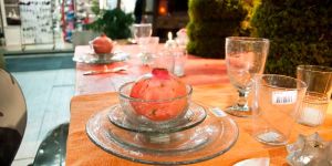 Colored Glass Bubble Effect Candle Holder