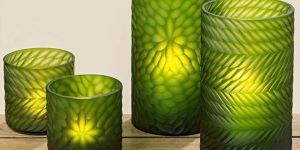 Double Layered Glass Tea Light Holders