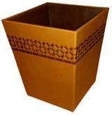 Customised Design Leather Waste Bin.