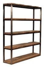 VINTAGE FURNITURE IRON / WOODEN BOOK RACK