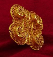 Gold Plated Indian Women Adjustable Ring