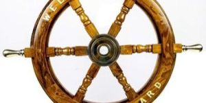 Antique Wooden Ship Steering Wheel