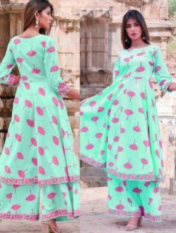 Printed Cotton Kurtis with Plazzo