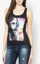 Women Tank Top Blouse Cotton Elastane Jersey Fabric