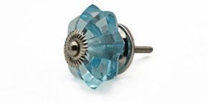 Blue Glass Melon Cabinet Knobs Drawer Pulls Handles Hardware