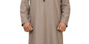 Men Justkartit Rust Brown Color Cotton Kurtas Jubba Thobe