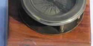 Magnifying Compass with Wood Case